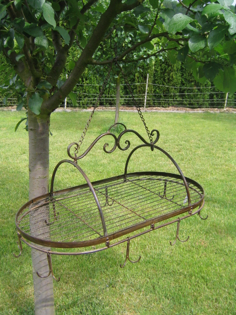 Kovový věšák - obdélník - hnědý